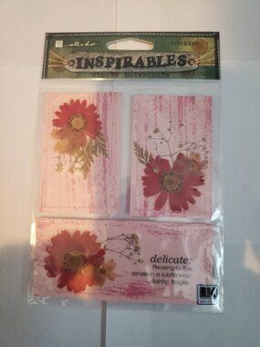 NEW INSPIRABLES SIMPLY BOTANICALS SPINSB18 FLOWER STICKERS STICKER CRAFT ART